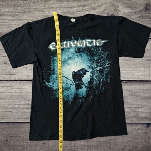 Y2K ELUVEITIE Black Metal Folk Metal Band Shirt Quoth The Raven Snall - Picture 5 of 6